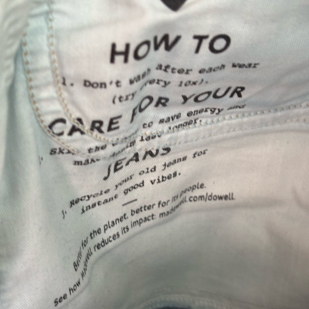 Madewell The Perfect Vintage Jean Distressed Mid Wash Straight Leg Blue Size 32 - Picture 6 of 9